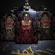 MPPMCK白鶴童子吊墜黑耀石無(wú)事牌雕刻正臉項鏈車(chē)掛件保平安方牌定制圖案 白鶴童子背無(wú)字