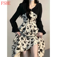 FSHE茶歇法式桔梗碎花連衣裙子女秋冬2025新款早春裝穿搭長(zhǎng)裙秋季套裝 套裝【桔梗赫本風(fēng)小香風(fēng)感小個(gè)子 L 55/60kg:【精選】現(xiàn)貨速發(fā)