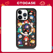 TSCASE適用蘋果16手機殼Magsafe磁吸手機套iPhon15Promax新款創(chuàng)意頭像14 可愛小孩磁吸殼透黑 iPhone16ProMax