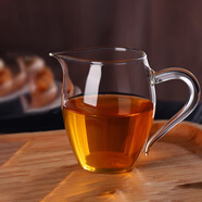 然也公道杯加厚玻璃耐熱透明泡茶過濾功夫茶具配件分茶器 茶杯（透明）【KH922】 350ml 1只