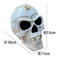抽象煙灰缸 創(chuàng)意煙灰缸帶蓋骷髏頭輕奢辦公個(gè)性潮流裝飾擺件煙灰 防飛煙灰骷髏頭帶蓋