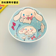 子羞.大號大耳狗碗筷套裝可愛(ài)密胺玉桂狗防燙家用餐具高顏值卡通 大號萌萌兔造型碗容量600毫升 碗+勺