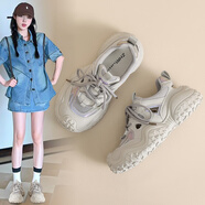 ZHR登山鞋女夏季戶外運(yùn)動(dòng)鞋女鏤空厚底休閑女鞋 KD03E 灰色 37