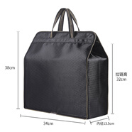 茅臺手提袋1683飛天茅臺五糧液整箱酒袋煙茶送禮品袋大容量收納袋 628豎寬單層33*30*13 黑色 裝兩