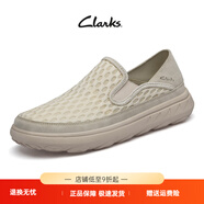 Clarks夏季新款男鞋透氣休閑一腳蹬軟底健步鏤空網(wǎng)面鞋 沙色(樂(lè )?？? 44 皮鞋碼