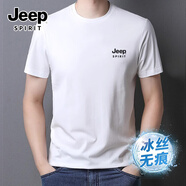 JEEP SPIRIT吉普冰絲短袖t恤男夏季潮流薄款涼感速干中年上衣男裝運(yùn)動(dòng)半袖