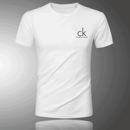 ck短袖T恤男士圓領(lǐng)半袖修身莫代爾純棉體恤上衣大碼打底汗衫T潮牌男 白色K8001 M
