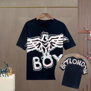 BOY BY BOY2025夏季新款潮牌印花短袖T恤純棉青春潮流值得擁有 黑色 S -170