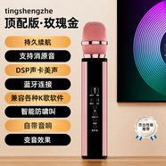 聽(tīng)聲者 K8無(wú)線(xiàn)藍牙k歌麥克風(fēng)話(huà)筒自帶音響一體手機家庭戶(hù)外適用于全民唱歌神器卡拉OK擴音器兒童電視家用 玫瑰金 話(huà)筒1個(gè)-電視沒(méi)有藍牙專(zhuān)用