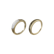 RiotLILYRiotlily/艾特里里希臘古跡波西米亞風(fēng)貝殼合金組合戒指生日禮物 白色(內直徑約17mm）