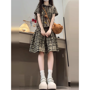 衣圖雅裙子女夏季2025新款韓系學(xué)院風(fēng)連衣裙夏天女一整套裝學(xué)生格子短裙 【套裝】連衣裙 均碼