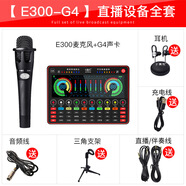 十盞燈G4電腦聲卡直播K歌專(zhuān)用麥克風(fēng)話(huà)筒錄音唱歌設備全套 E300-G4麥克風(fēng)典雅黑精簡(jiǎn)版