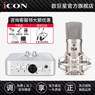 艾肯iCON艾肯 2nano聲卡套裝手機電腦主播直播喊麥抖音快手全民k歌電容麥克風(fēng)專(zhuān)業(yè)錄音話(huà)筒設備全套 2NANO+iSK BM800套裝（需接電腦）