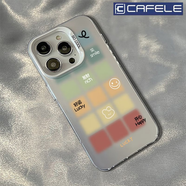 卡斐樂（Cafele）適用于蘋果151413promax手機(jī)殼xs軟xr1211iPhone78plus IMD-古董白-LKYF漸變方塊QJ428DK 蘋果16promax
