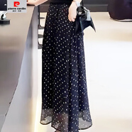 皮爾卡丹（pierre cardin）半身長裙女2025年夏新款溫柔風波點簡約顯瘦休閑a字裙遮胯紗裙子 圖片色【專柜品質(zhì)】 M 80-100斤