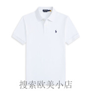 拉夫勞倫（Ralph lauren）美國保羅polo衫夏季短袖t恤男士小馬標(biāo)體恤翻領(lǐng)純棉上衣 04白色 M 120-140斤