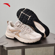 安踏（ANTA）AT2003丨潮流復古跑步鞋男2025秋季新款百搭軟底運動(dòng)鞋男鞋子 【女款】藕灰/余粉白-3 36 (225mm)