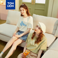 唐獅（TonLion）2025短袖T恤女半袖體恤chic寬松上衣