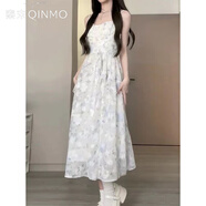 秦末2025春季新款溫柔風(fēng)吊帶裙子夏天女裝氣質(zhì)收腰顯瘦甜美連衣裙套裝 碎花吊帶裙（單裙） S （80-95斤）
