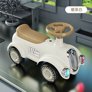 迪斯瑪兒童滑行車(chē)四輪平衡車(chē)兒童自行車(chē)滑行車(chē)復(fù)古兒童玩具車(chē)音樂(lè)燈光 白色 均碼