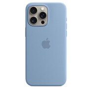 適用蘋果iPhone15ProMax手機(jī)殼Magsafe磁吸保護(hù)殼蘋果原裝手機(jī)套 凜藍(lán)色