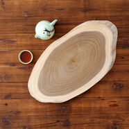 RSRDDY創(chuàng  )意禪意異形不規則年輪木片橢圓斜切年輪木片原木自然邊木板木片 大號寬27-30長(cháng)45-60