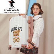PLOVER新款涂鴉行李箱女20寸小型拉桿箱2025新款男結(jié)實(shí)耐用密碼旅游箱 A43 白金/鋁框款 22寸【20%選擇適合短途旅行,+終身保修】