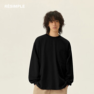 RESIMPLE簡(jiǎn)單點(diǎn)極簡(jiǎn)生活-長(cháng)袖T恤-0009線(xiàn)上專(zhuān)供款 活性黑 L