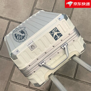 JUPITER FLY/木星飛行【新品】28寸行李箱拉桿箱鋁框靜音萬(wàn)向輪旅行箱20寸登機(jī)箱皮箱子 珍珠白 24寸(美國(guó)拓博爾超靜音萬(wàn)向輪)