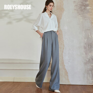 ROEYSHOUSE羅衣氣質(zhì)通勤職業(yè)套裝2025春季新款蝙蝠袖襯衫直筒褲兩件套12201 套裝 L