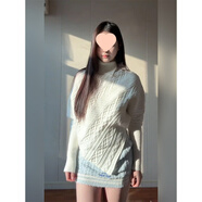 仙僖俫法式高領(lǐng)斗篷針織衫女款毛衣短款上衣 毛衣 S