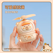 栗合翩熊貓迷你小風(fēng)扇可愛小型卡通充電便攜式學(xué)生隨身迷你手拿電動風(fēng)扇幼兒園兒童大學(xué)生同學(xué)生日禮物 卡皮巴拉風(fēng)扇
