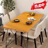 睿爸北歐ins純色皮革桌布啞光桌墊 黃色 90*160cm(安全無異味省心放心)