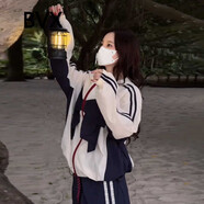 BVX運(yùn)動(dòng)套裝女夏季撞色減齡拼接薄款外套短褲女神范時(shí)尚休閑兩件套潮 圖片色 S