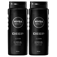 妮維雅（NIVEA）德國男生沐浴露洗發(fā)水潔面三合一全身清潔沐浴乳保濕清爽男士用 礦泥醒體沐浴露500ml*2瓶