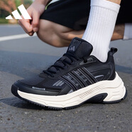 阿迪達斯 （adidas）男女運動鞋輕便耐磨休閑老爹鞋透氣緩震跑步鞋  黑 42 