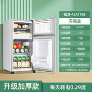 一級能效小冰箱車(chē)載家用小型宿舍出租房辦公室迷你單人節能冰箱 【一級能效】雙門(mén)金色 48L