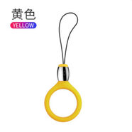 訊迪（Xundd）手機(jī)掛繩硅膠圈u盤掛脖鑰匙掛件短款指環(huán)扣女款防摔手腕小手繩男 黃色立體硅膠 買二送一送