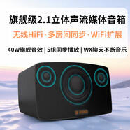 阿音WiFi流媒體播放器藍牙連接2.1立體聲音箱網(wǎng)絡音樂HiFi音質nas光纖DLNA室外音響 WIFI音箱WS400（2.1立體聲）