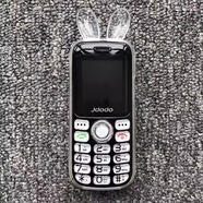 i迷你個(gè)性手機超小兒童語(yǔ)音王男女生水晶按鍵戒網(wǎng)漸變老人機手機殼 黑色4G通 官方標配