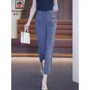 AEMAPE春夏西裝褲女2025新款薄款夏季女褲休閑老爹褲子職業(yè)高腰煙管 灰色九分褲 L (105-115斤拍)