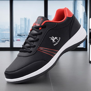 奈客保羅休閑鞋男鞋防滑耐磨運(yùn)動(dòng)跑步鞋男透氣網(wǎng)面男士爸爸鞋旅游鞋波鞋男 高雅黑32691 45 (275mm)