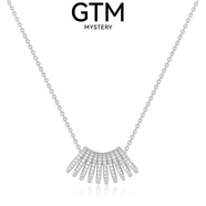 GTM女明星同款網(wǎng)紅達人多層線(xiàn)條項鏈輕奢銀飾品鎖骨鏈毛衣鏈 多層線(xiàn)條項鏈-白金色