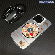 卡斐樂(lè)（Cafele）適用于蘋果16151413promax手機(jī)殼xs防摔xr1211iPhone78plus 磁吸IMD-古董白LKYF7229碟片小新 蘋果13