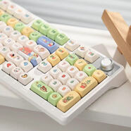 漫步貓H102機械鍵盤(pán)三模無(wú)線(xiàn)藍牙可愛(ài)主題個(gè)性女生辦公ipad電腦手機通用 漫步貓H102+moa蠟筆小新 紅軸 三模版有線(xiàn)+無(wú)線(xiàn)2.4g+藍牙