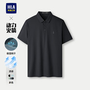 HLA海瀾之家t恤男夏季polo衫大碼涼感吸濕排汗t恤男半袖上衣打底衫男 藏青1K M 170/88A 推薦125~136斤