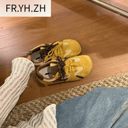 FR.YH.ZH馬哥H55-海鹽橘子糖｜4cm心機芒果頭德訓鞋15-2247鞋子 黃色【和H55一樣品質(zhì)】 36