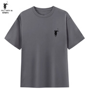 簡(jiǎn)馬仕保羅2025新純.棉保羅夏季男士圓領(lǐng)短袖寬松半袖大碼潮流打底體恤衫 鐵灰色 S 100斤以?xún)?
                                         title=