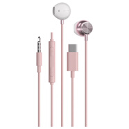 聯(lián)想（Lenovo）電競級Type-C有線耳機(jī)入耳式圓孔接口游戲聽聲辨位高清麥克風(fēng)高音質(zhì)適用于蘋果華為手機(jī) 粉色【Type-C插頭】