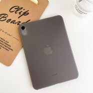 紅蘋果 RED APPLE2021新ipad mini6外殼平板迷你6防彎保護(hù)套8.3寸磨砂硬殼全包 透灰左右包不吸筆+鋼化膜 iPadmini6/7(8.3寸